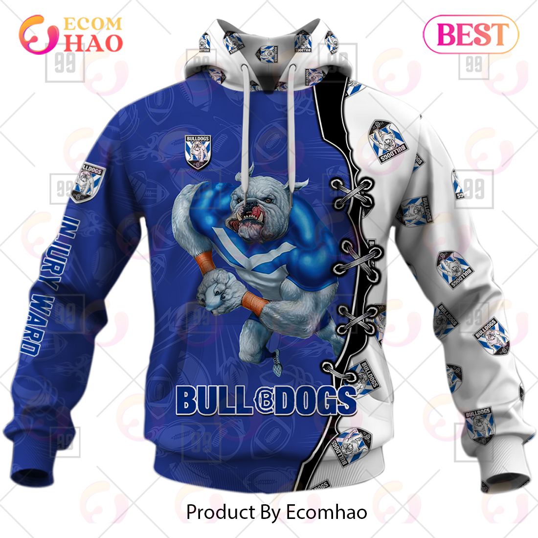 Personalized NRL Warrior Canterbury Bankstown Bulldogs 3D Hoodie