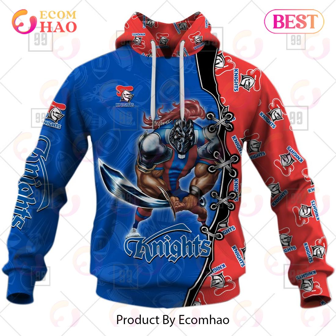 Personalized NRL Warrior Newcastle Knights 3D Hoodie