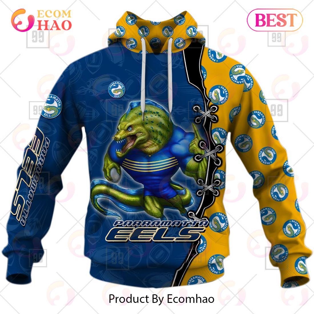 Personalized NRL Warrior Parramatta Eels 3D Hoodie