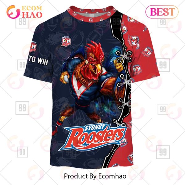 Personalized NRL Warrior Sydney Roosters 3D Hoodie