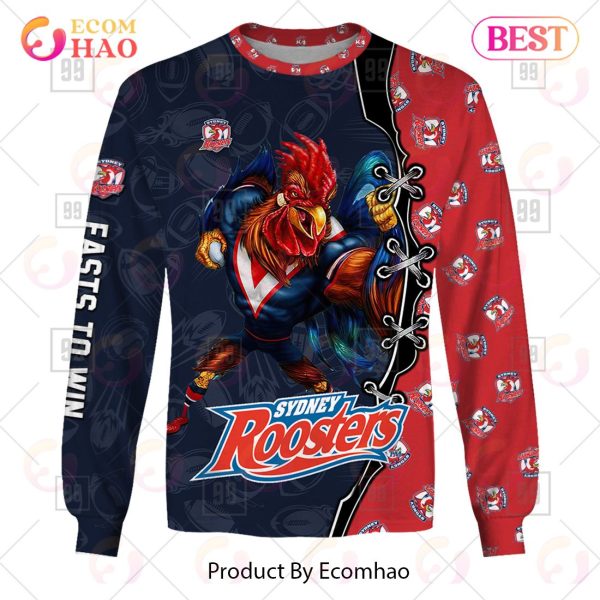 Personalized NRL Warrior Sydney Roosters 3D Hoodie