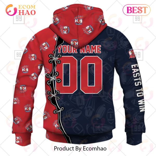 Personalized NRL Warrior Sydney Roosters 3D Hoodie