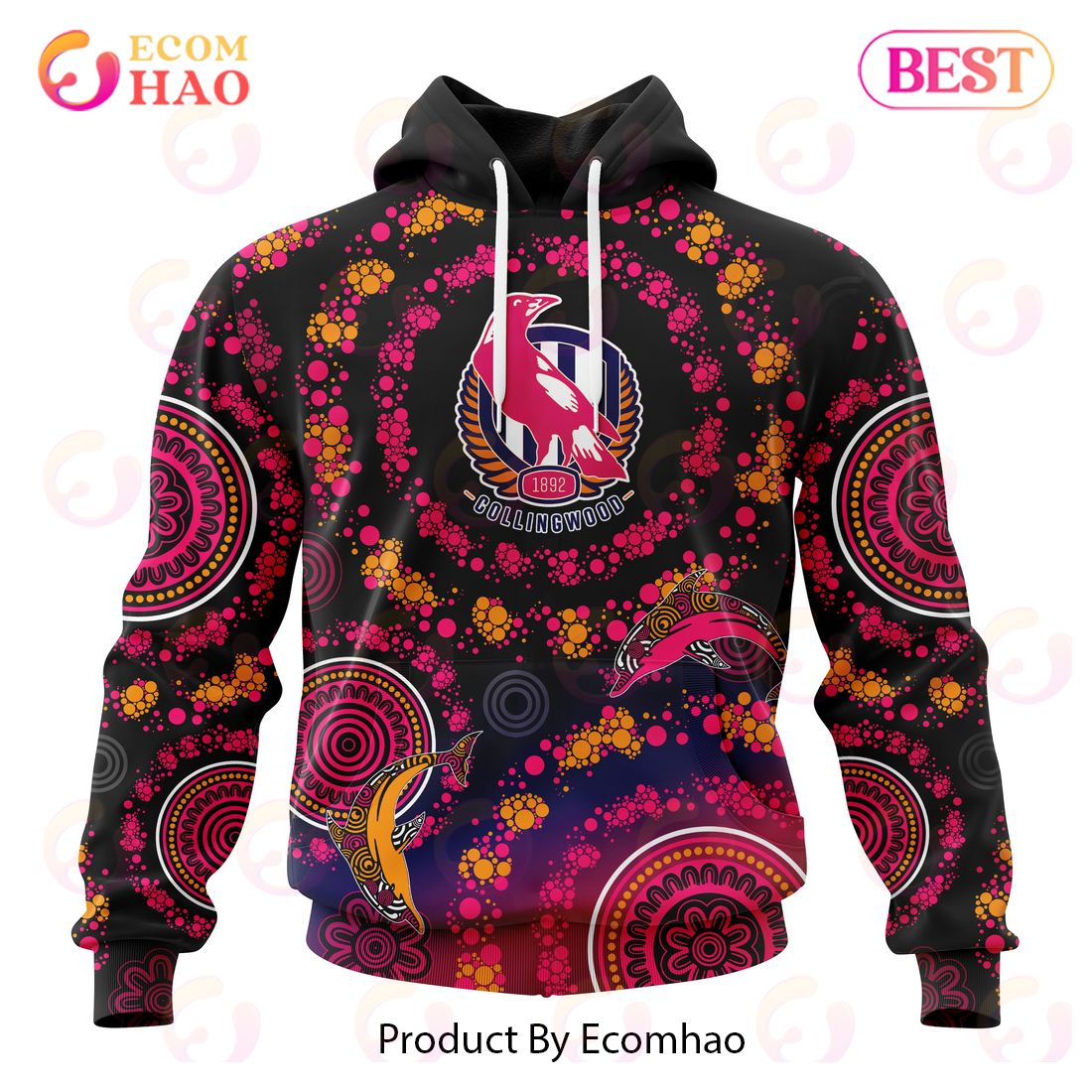 AFL Collingwood Football Club Special Pink Breast Cancer Design 3D Hoodie