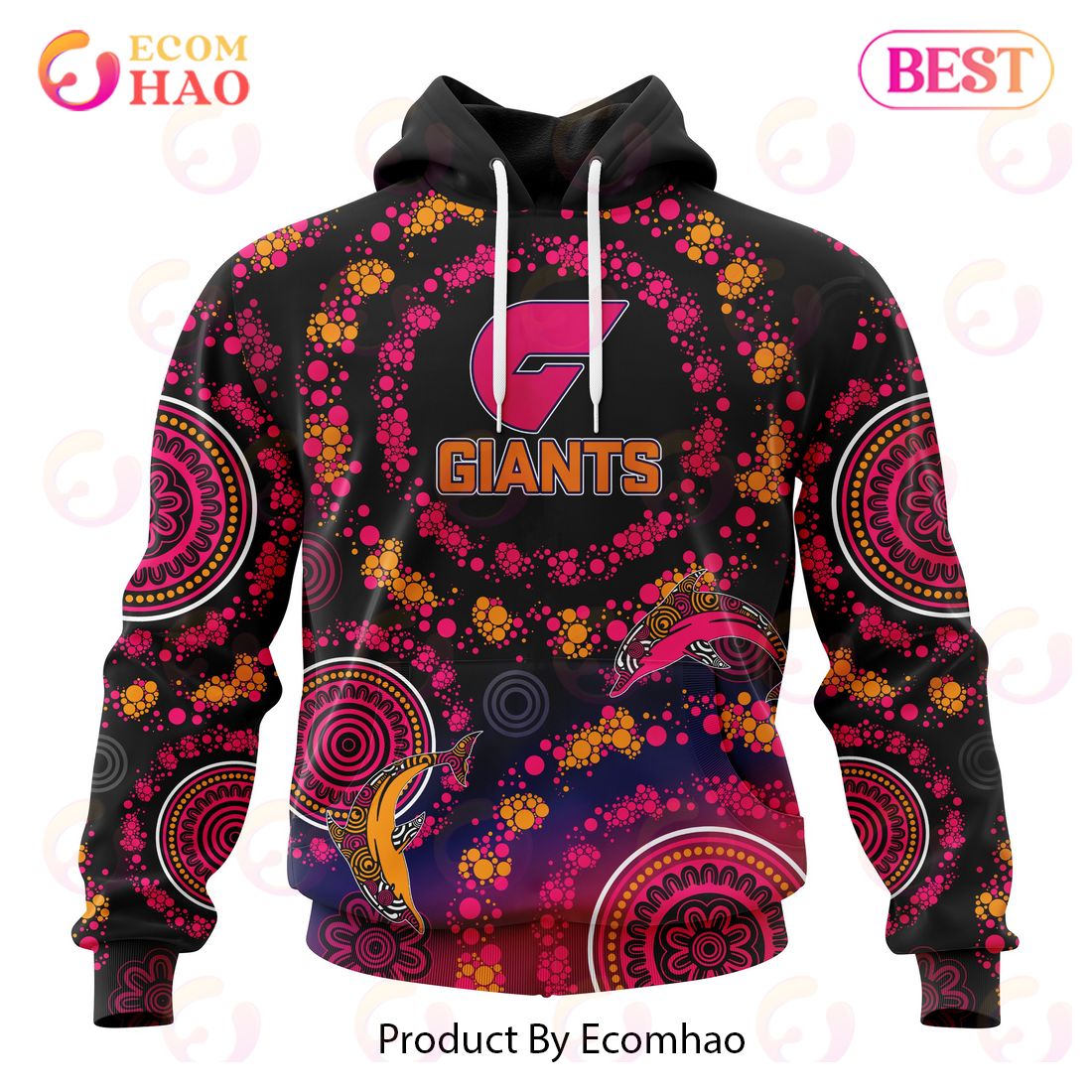 AFL Greater Western Sydney Giants Special Pink Breast Cancer Design 3D Hoodie