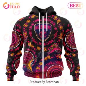 AFL Melbourne Football Club Special Pink Breast Cancer Design 3D Hoodie