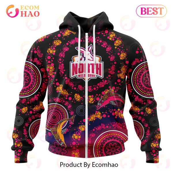 AFL North Melbourne Football Club Special Pink Breast Cancer Design 3D Hoodie