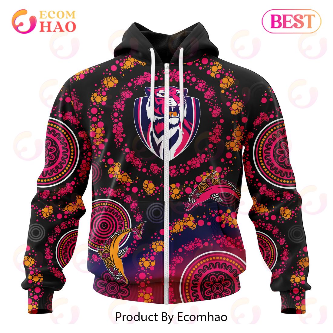 AFL Richmond Tigers Special Pink Breast Cancer Design 3D Hoodie