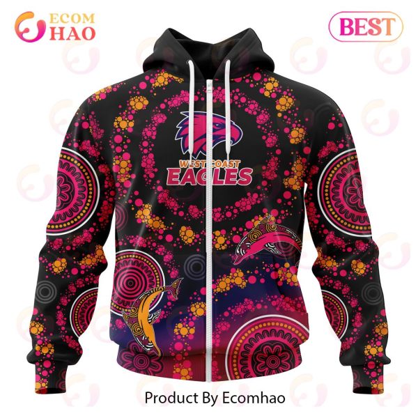 AFL West Coast Eagles Special Pink Breast Cancer Design 3D Hoodie