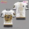 NHL Vegas Golden Knights UKNIGHT The REALM Gold 3D T-Shirt