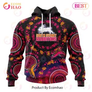 NRL South Sydney Rabbitohs Special Pink Breast Cancer Design 3D Hoodie