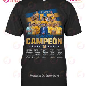 Tigres 2023 Liga BBVA Clausura Campeon Signed T-Shirt