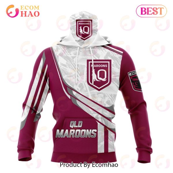 State Of Origin QLD Maroons Special Design 3D Hoodie