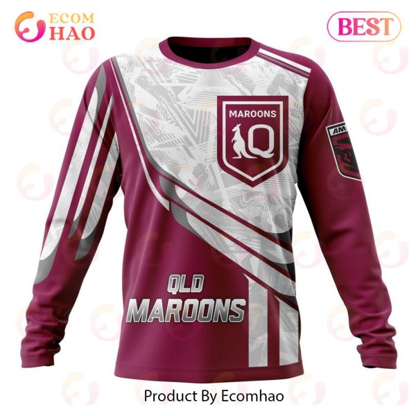 State Of Origin QLD Maroons Special Design 3D Hoodie