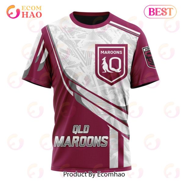 State Of Origin QLD Maroons Special Design 3D Hoodie