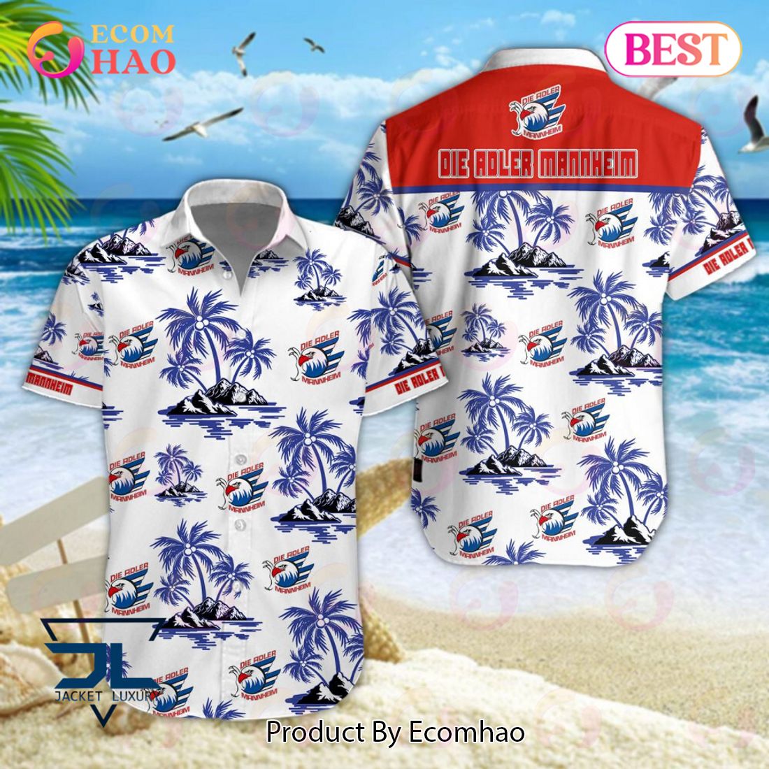 Adler Mannheim PENNY DEL und DEL 2 Hawaiian Shirt