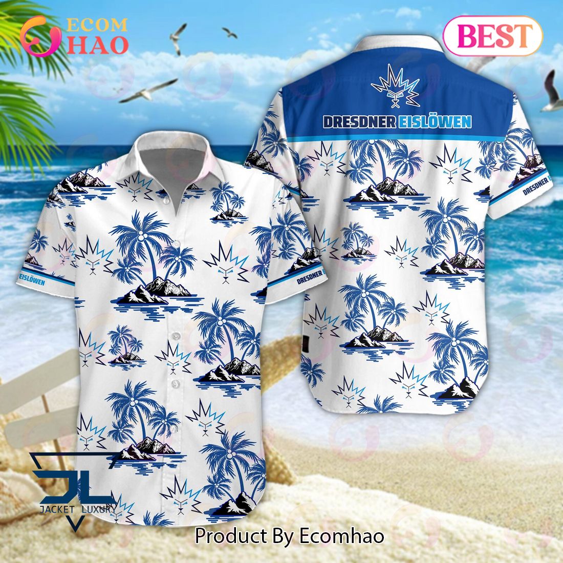 Dresdner Eislowen PENNY DEL und DEL 2 Hawaiian Shirt