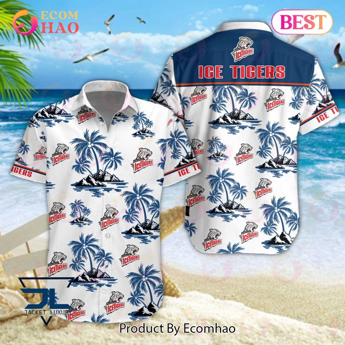 Nurnberg Ice Tigers PENNY DEL und DEL 2 Hawaiian Shirt