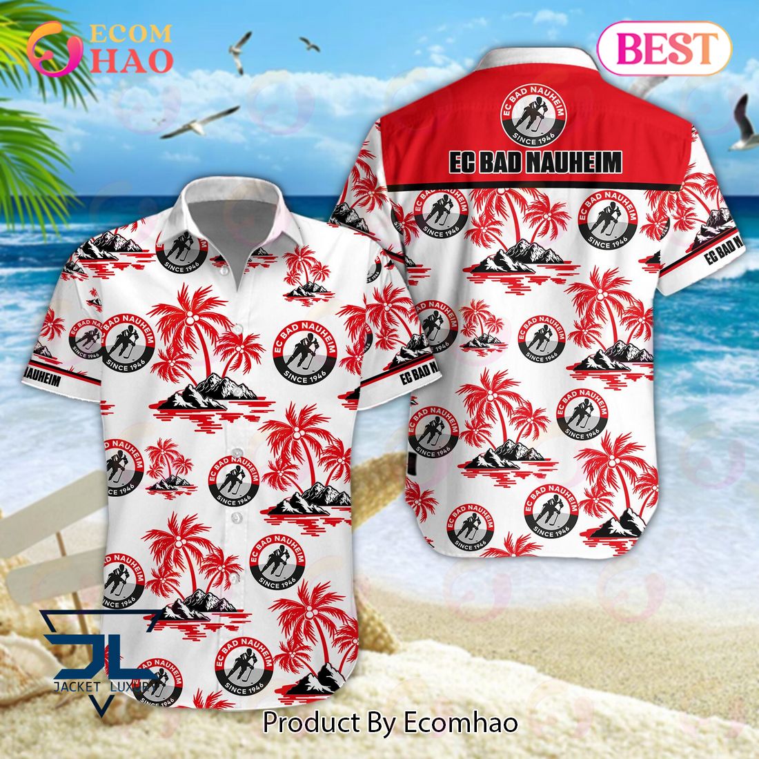 Rote Teufel Bad Nauheim PENNY DEL und DEL 2 Hawaiian Shirt