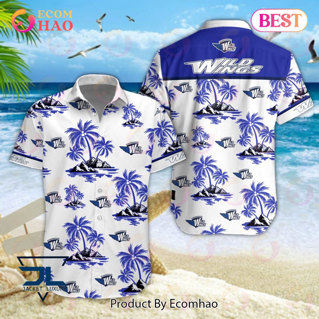 Schwenninger Wild Wings PENNY DEL und DEL 2 Hawaiian Shirt