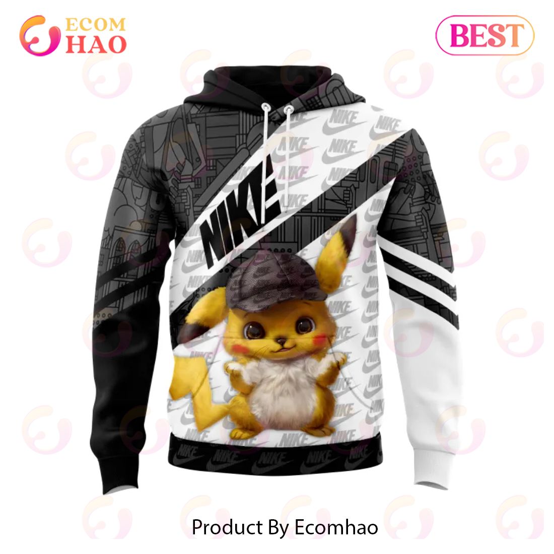 Nike Pokemon Pikachu 3D Unisex Hoodie Outfit For Men Women Luxury Brand Clothing Special Gift Luxury Items