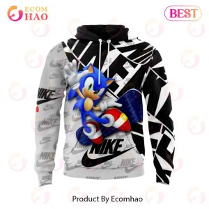 Nike Sonic Grey Logo Black White Unisex Hoodie Outfit For Men Women Luxury Brand Clothing Special Gift