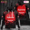 Supreme Black Red Luxury Brand Premium Hoodie For Men Women