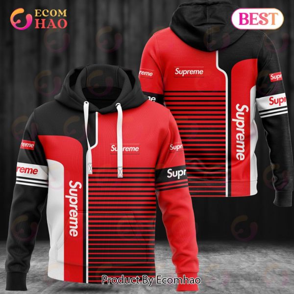 Supreme Black Red Luxury Brand Premium Hoodie For Men Women