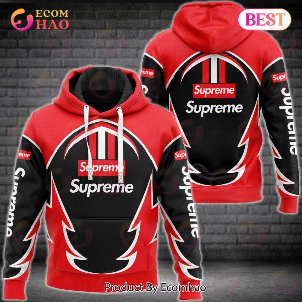 Supreme red black fashion luxury brand premium hoodie for men women luxury hoodie outfit for fall outfit