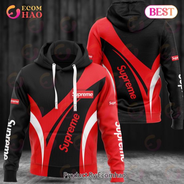 Supreme Red Black Luxury Brand Premium Hoodie For Men Women