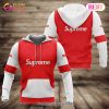 Supreme Red White Fashion Luxury Brand Premium Hoodie For Men Women