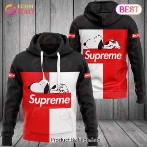 Supreme red white snoopy luxury brand hoodie for men women luxury hoodie outfit for fall outfit