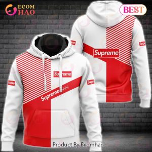 Supreme White Red Luxury Brand Hoodie For Men Women