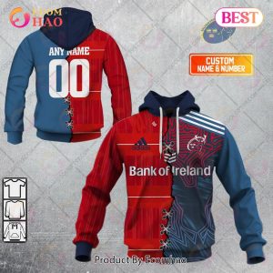 Personalized IRFU Munster Rugby Mix Jersey Style 3D Hoodie Personalized IRFU Munster Rugby Mix Jersey Style 3D Hoodie