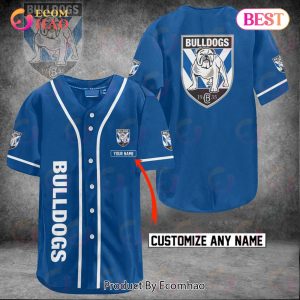 NRL Canterbury Bulldogs Custom Name Baseball Jersey