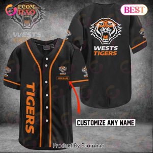 Wests Tigers Custom Name & Number NRL Baseball Jersey Best Gift For Men And  Women Fans