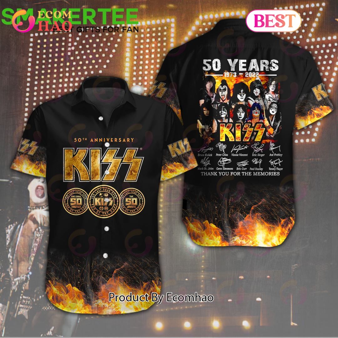 Kiss Band 50 Years Short Sleeve Dress Shirt – A Trendy Luxury Gift Collection