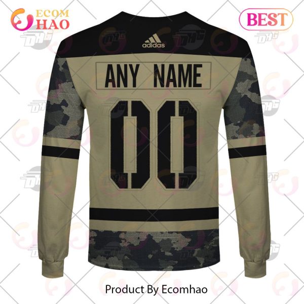 NHL Arizona Coyotes Camo Military Appreciation Team Authentic Custom Practice Jersey 3D Hoodie