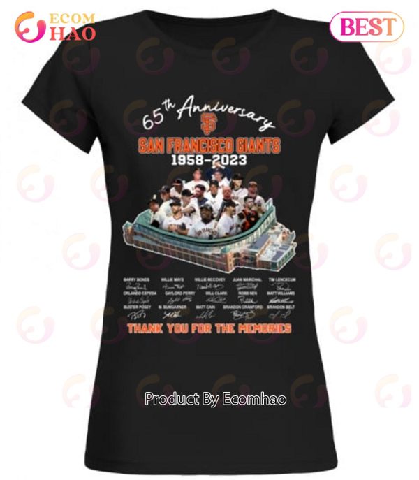 65th Anniversary San Francisco Giants 1958 – 2023 Thank You For The Memories T-Shirt