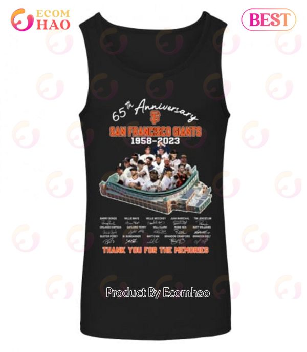 65th Anniversary San Francisco Giants 1958 – 2023 Thank You For The Memories T-Shirt