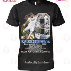 Karim Benzema Real Madrid 2009 – 2023 Thank You For The Memories T-Shirt