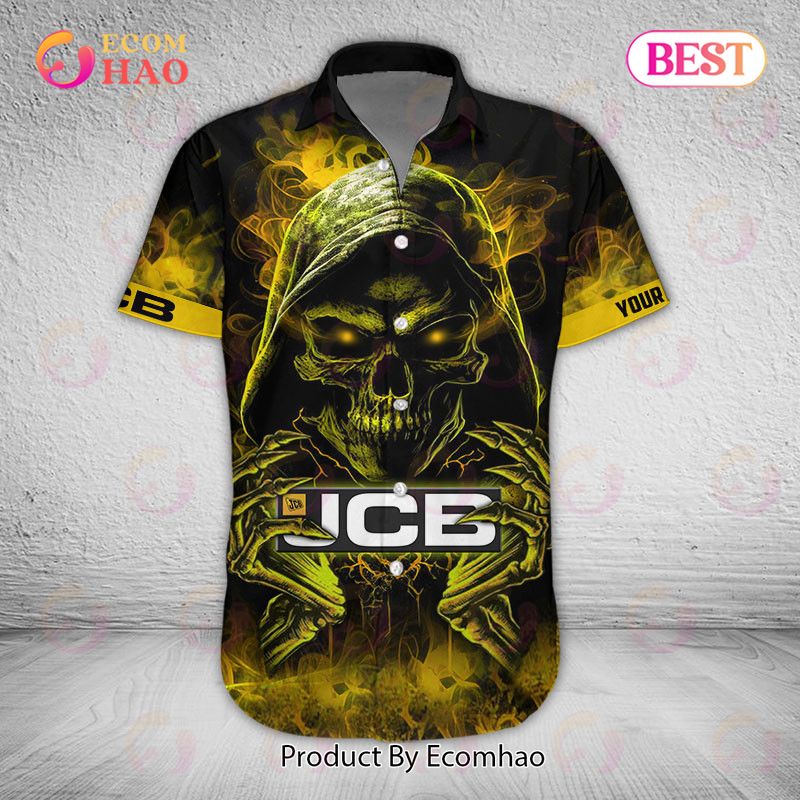 Custom Name Tractor JCB Hawaiian Shirt