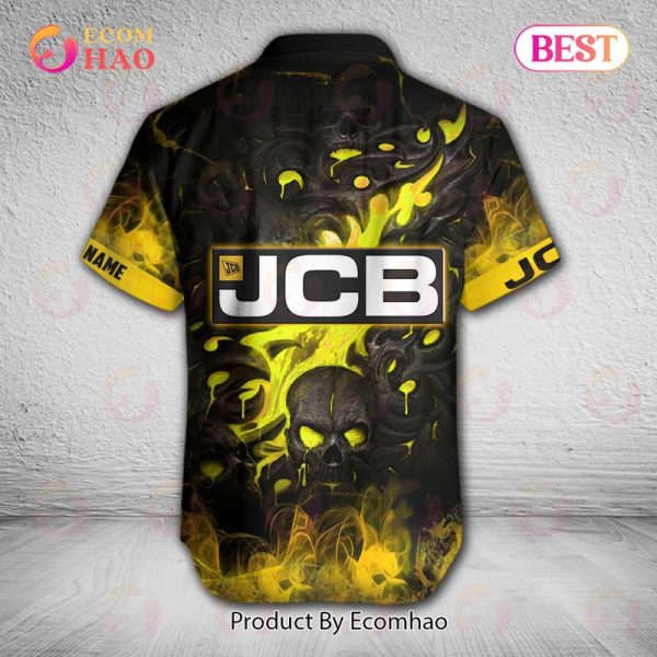 Custom Name Tractor JCB Hawaiian Shirt