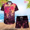 Metallica Black and White Hawaiian Shirt
