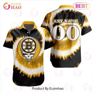 NHL Boston Bruins Special Grateful Dead Tie-Dye Design Button Shirt Polo Shirt