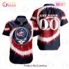 NHL Dallas Stars Special Grateful Dead Tie-Dye Design Button Shirt Polo Shirt