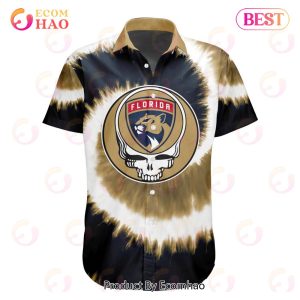 NHL Florida Panthers Special Grateful Dead Tie-Dye Design Button Shirt Polo Shirt