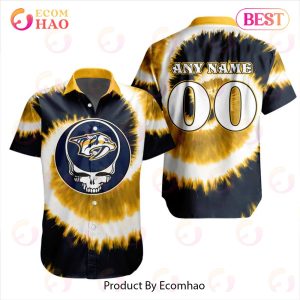NHL Nashville Predators Special Grateful Dead Tie-Dye Design Button Shirt Polo Shirt NHL Nashville Predators Special Grateful Dead Tie-Dye Design Button Shirt Polo Shirt