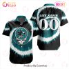 NHL Seattle Kraken Special Grateful Dead Tie-Dye Design Button Shirt Polo Shirt