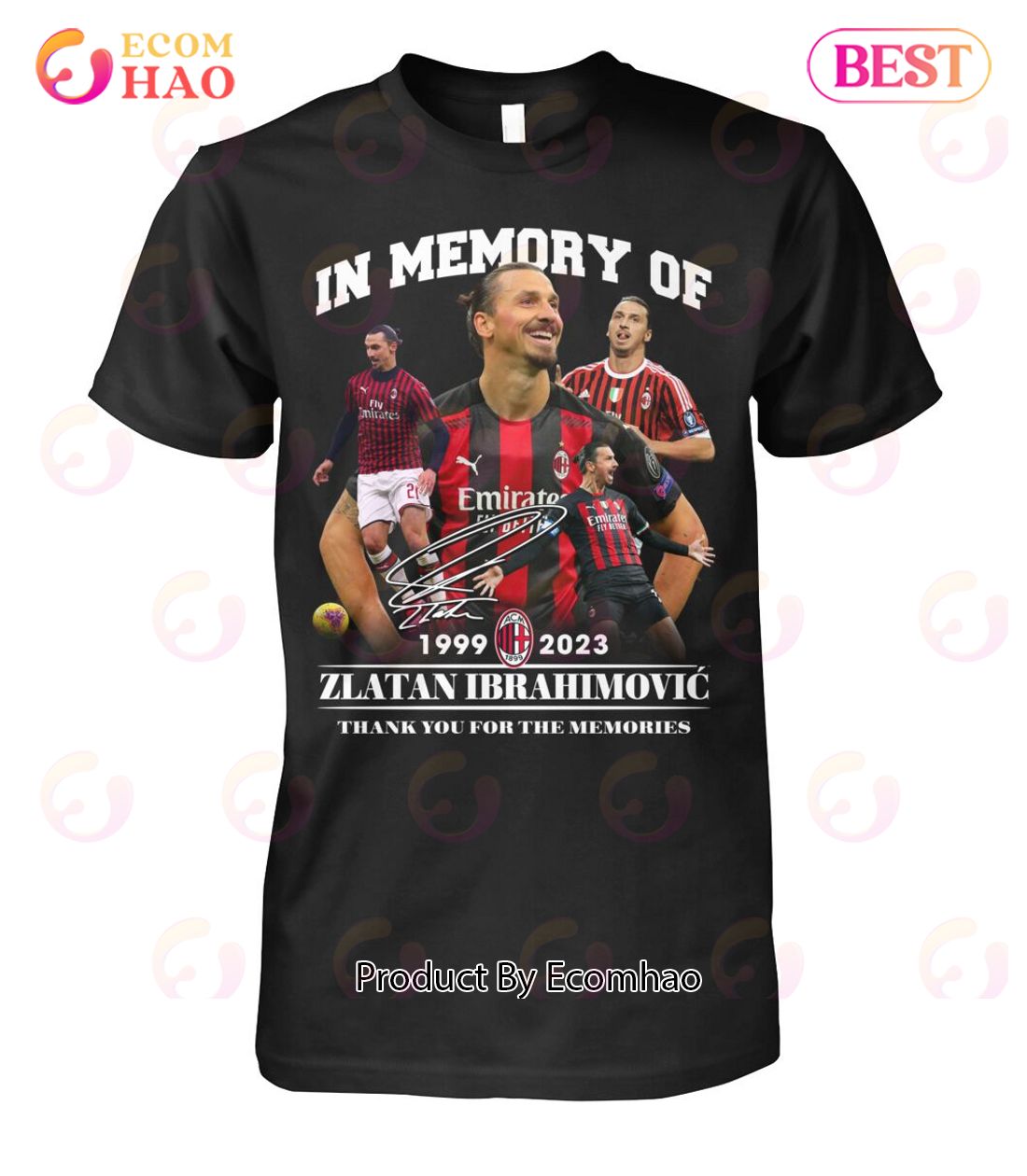 In Memory Of 1999 – 2023 Zlatan Ibrahimovic Thank You For The Memories T-Shirt