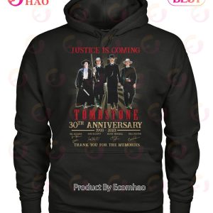 Justice Is Coming Tombstone 30th Anniversary 1993 – 2023 Thank You For The Memories T-Shirt